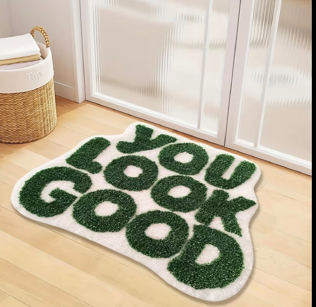You Look Good” Plush Bath Mat