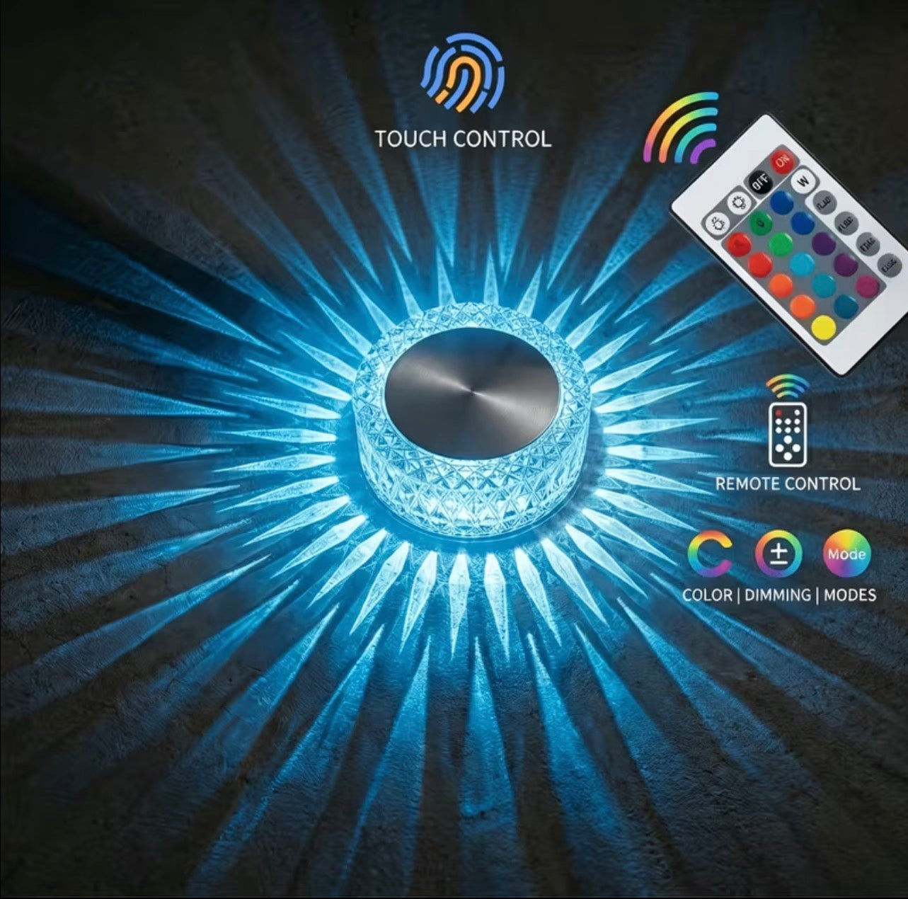 16 Color Touch Charging Lamp