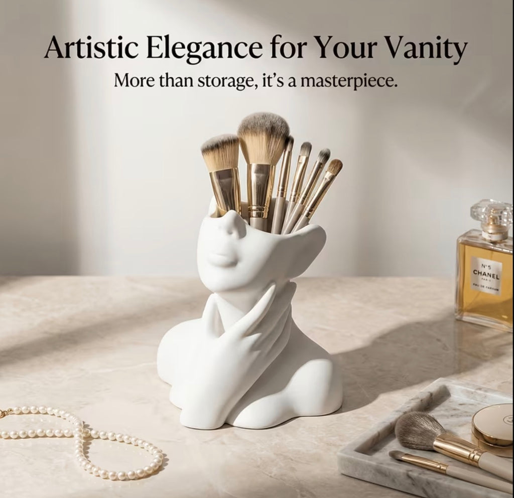 Larger Modern Abstract Female Face Sculpture