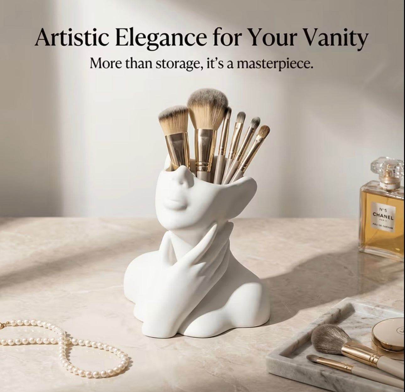 Larger Modern Abstract Female Face Sculpture