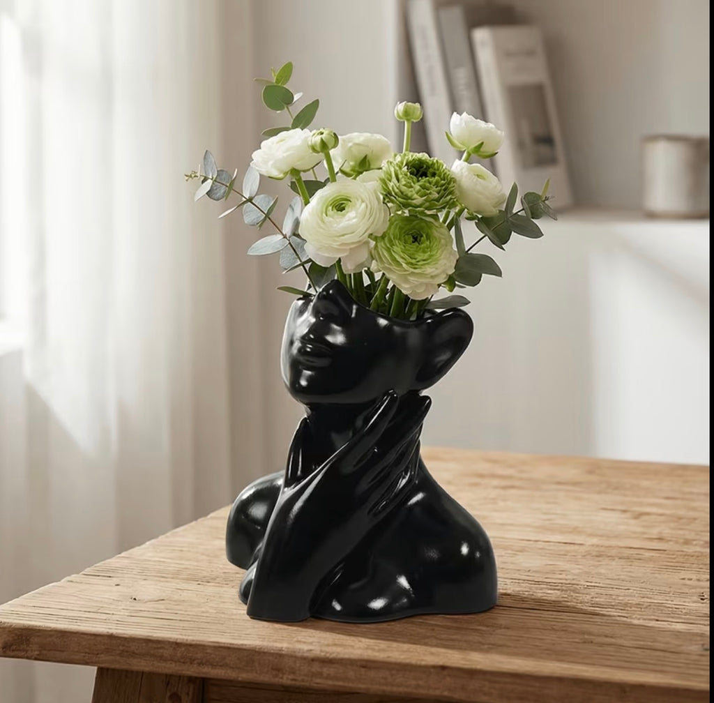 Larger Modern Abstract Female Face Sculpture