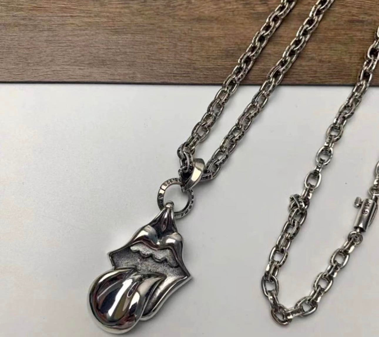 Chrome heart necklace