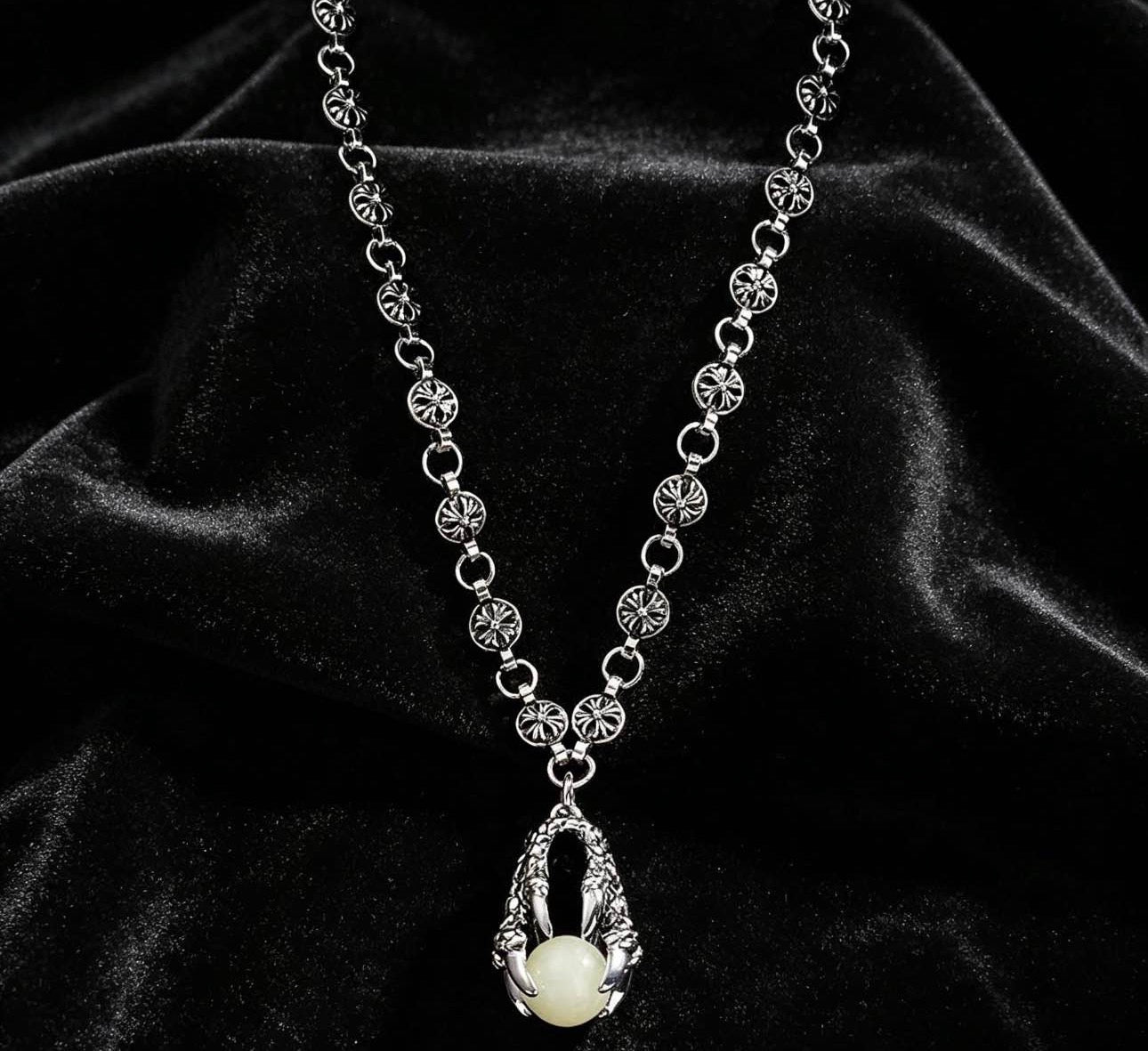 Chrome heart necklace
