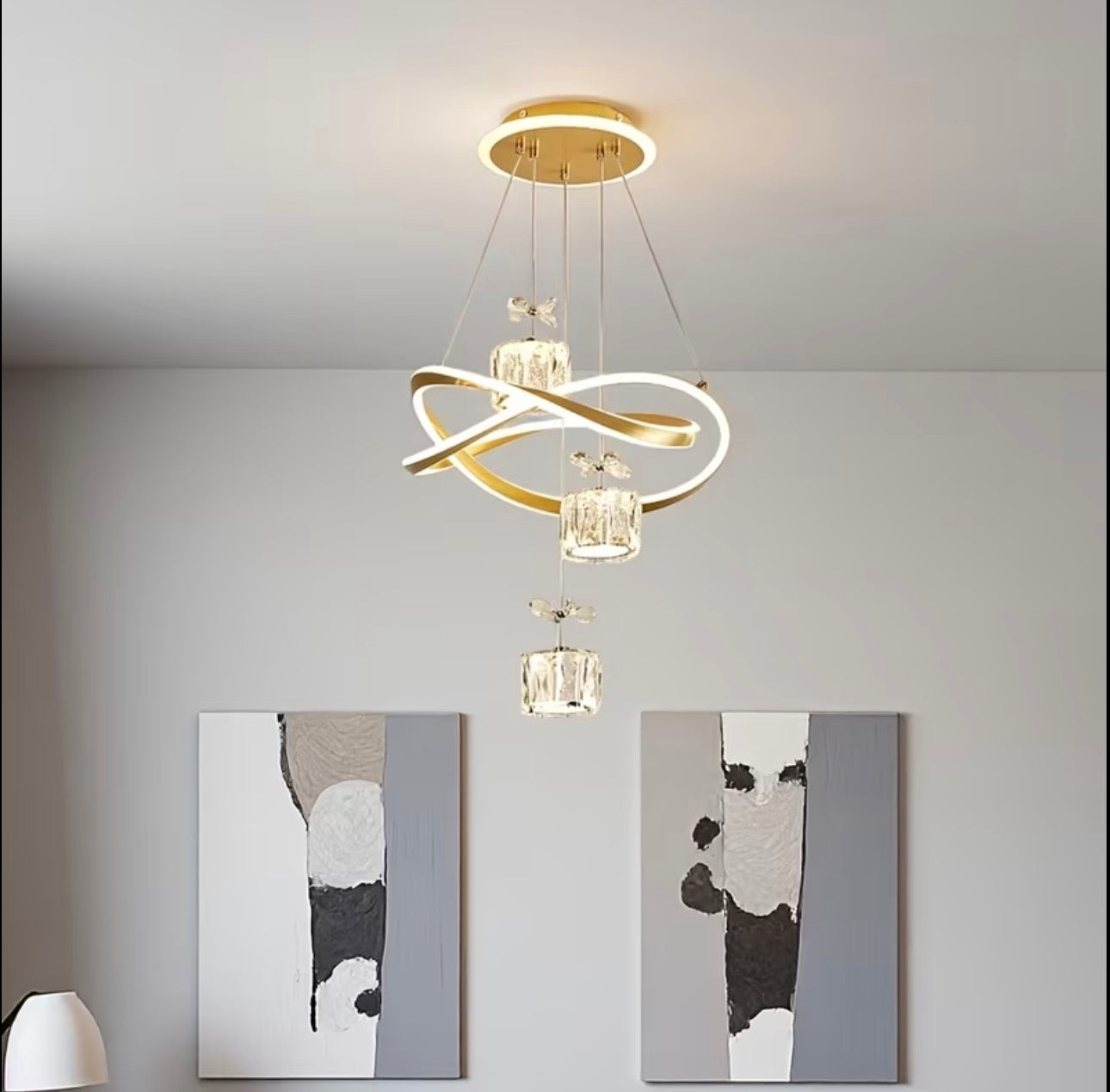 Three crystal Lamp Heads
