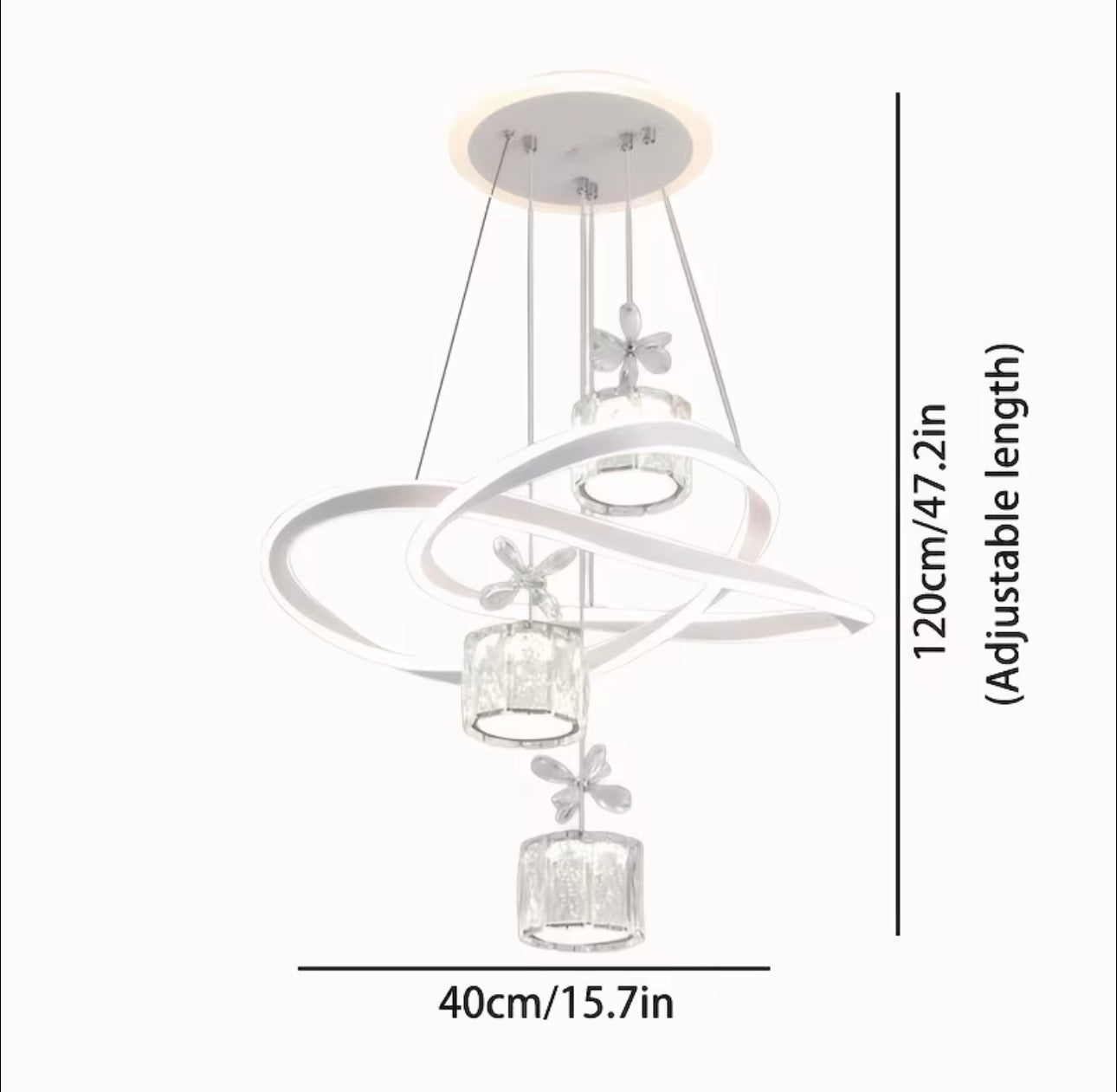Three crystal Lamp Heads