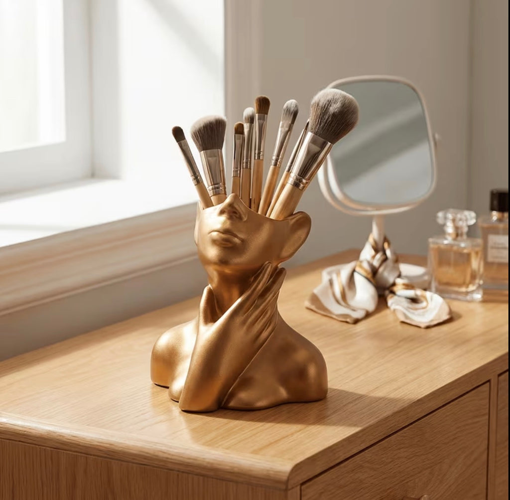 Larger Modern Abstract Female Face Sculpture